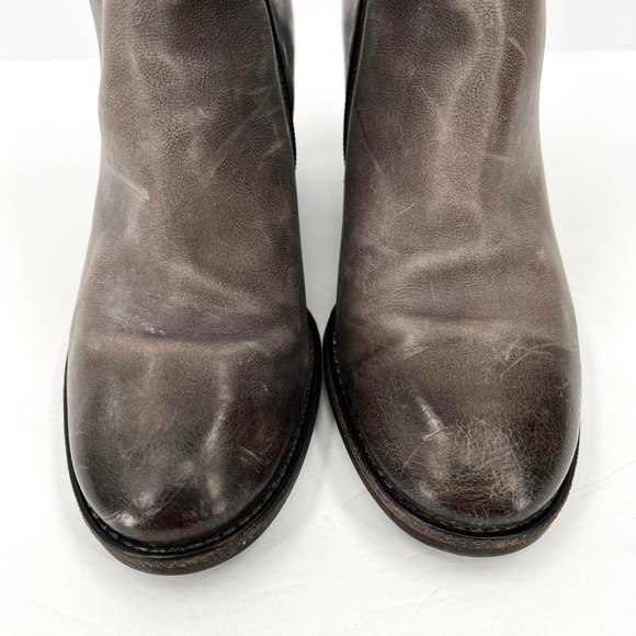 PAUL GREEN Dallas Bootie Shoes Womens 6.5 Distressed Gray Ankle Strap Heel Boot - Picture 2 of 13